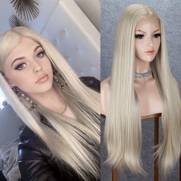 ♥️ 22” BABY BLONDE STRAIGHT Lace Front Wig *NWT*💖